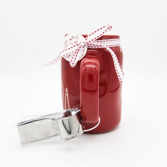 Rae Dunn Christmas Mug – Hot Cocoa Mug with Cookie Cutter Attached 16oz Mug Gift - Picture 3 of 9
